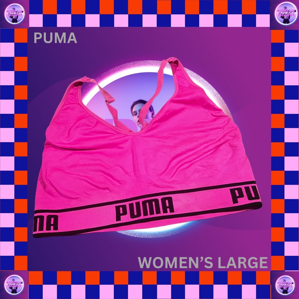 Pink Puma sports bra